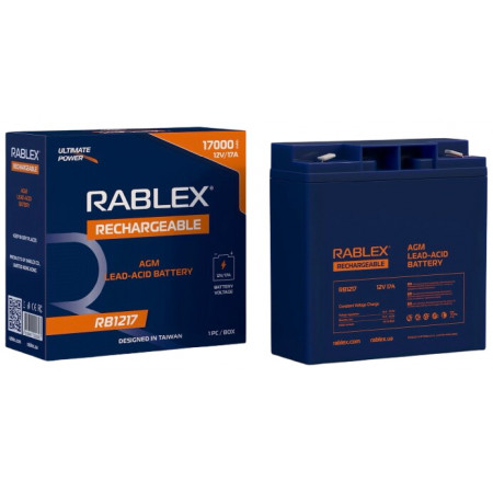 Акумуляторна батарея Rablex 12V 17Ah (RB1217), свинцево-кислотна (SLA)