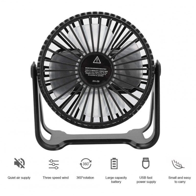 Настільний вентилятор USB Mini Fan XH-08 з акум. (WX6506) різні кольори