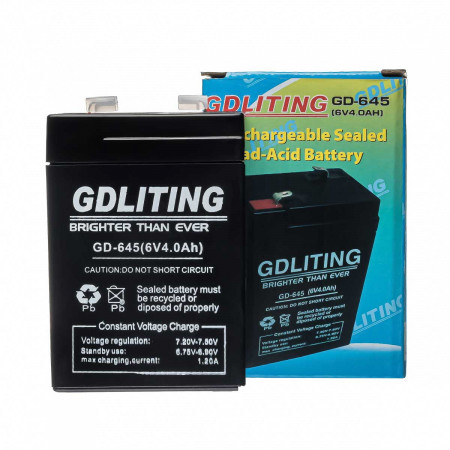 Акумулятор GDLITE 6V GD-645-4.0Ah, Свинцево-кислотний (SLA)