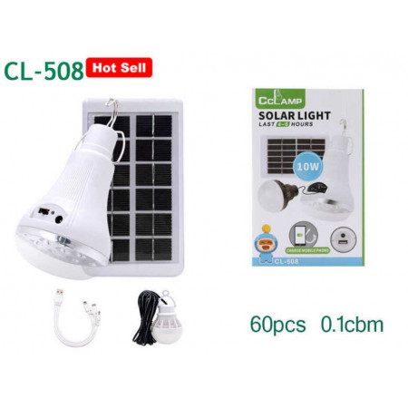 Ліхтар для кемпінгу Cclamp CL-508, акумулятор, сонячна панель