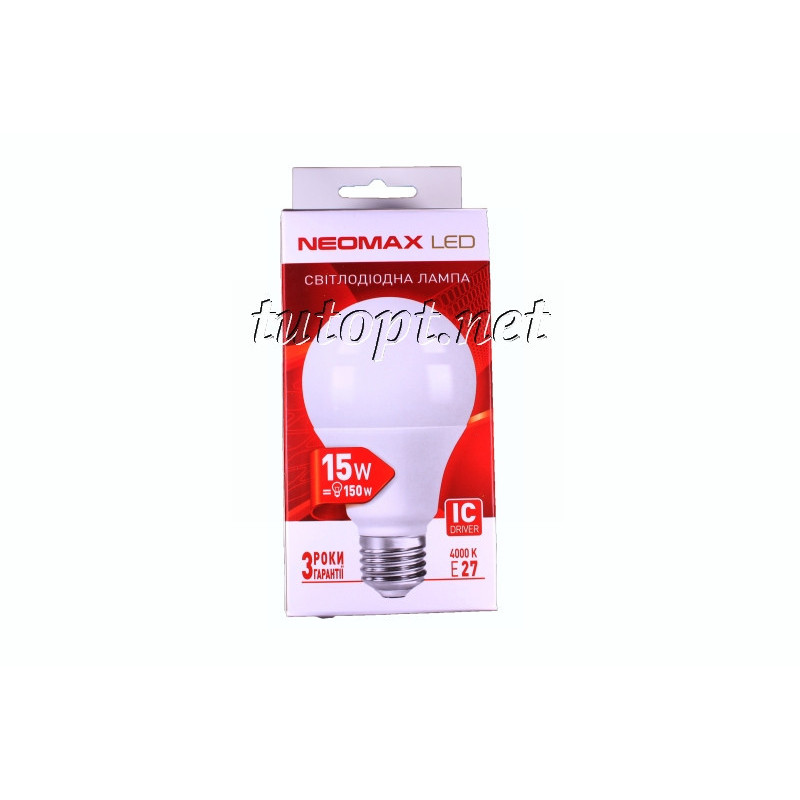 Світлодіодна LED лампочка neomax 15W NX15L E27 4000K