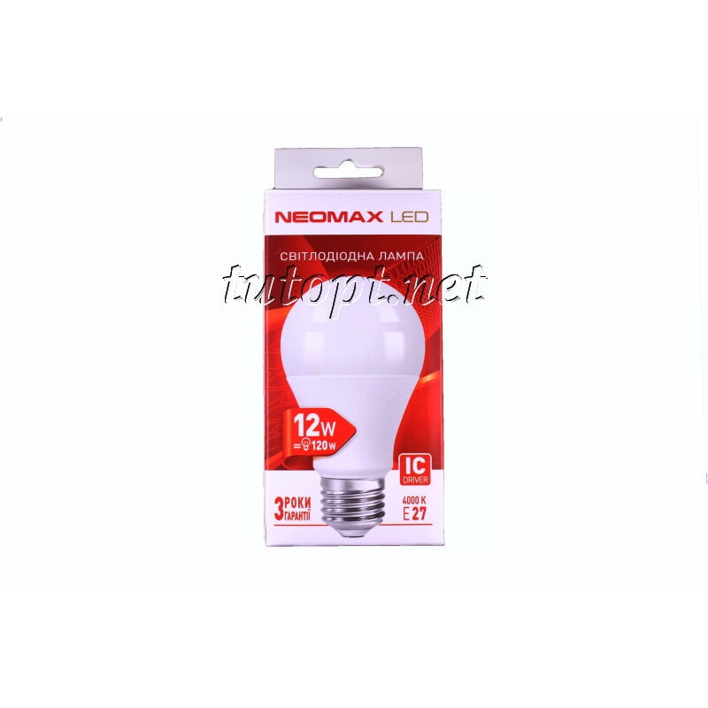 Світлодіодна LED лампочка neomax 12W NX12L E27 4000K