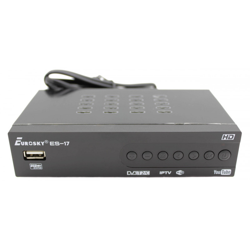 ТВ-приймач тюнер Eurosky ES-17 / металевий корпус / DVB-T 2 (Гарантія 1 рік)