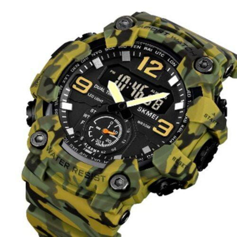 Годинники наручні SKMEI 1965CMGN, CAMO GREEN, 9778