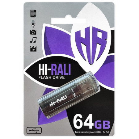 USB флеш накопичувач Hi-Rali 64GB/ HI-64GBSTBK (Гарантія 3 роки)
