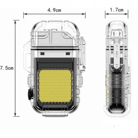 Запальничка спіральна USB та Led ліхтарик 9258