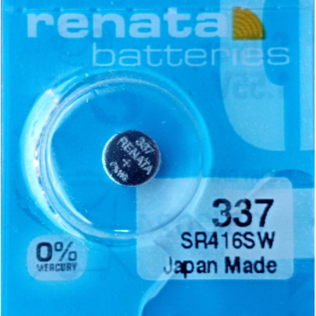 Батарейки-таблетки Renata 337 / SR416 / 10 шт. на блістері