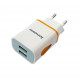 Мережева зарядна пристрій USB x 2 MI EKA-103 5V-2.1A (Lenovo/ Xiaomi)