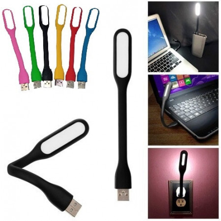 USB LED підсвітка-лампа для ноутбука, повербанка гнучка / 2759 МІКС