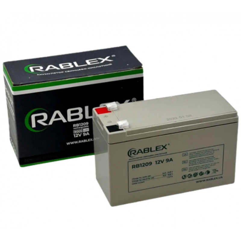 Акумуляторна батарея Rablex 12V 9Ah (RB1209), свинцево-кислотна (SLA)