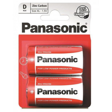 Батарейка R20 Panasonic / соляна