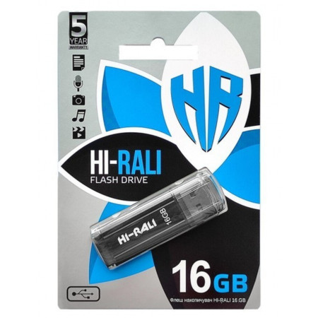 USB флеш накопичувач Hi-Rali 16GB/ HI-16GBSTBK (Гарантія 3 роки)