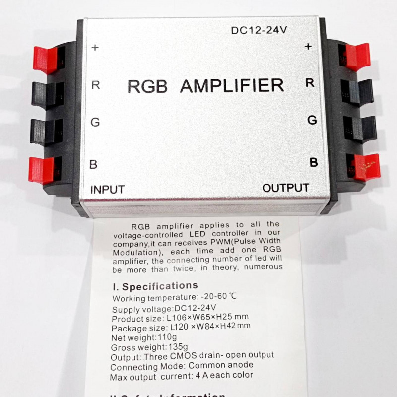 Посилювач напруги RGB X-01 12v-24v / 0312