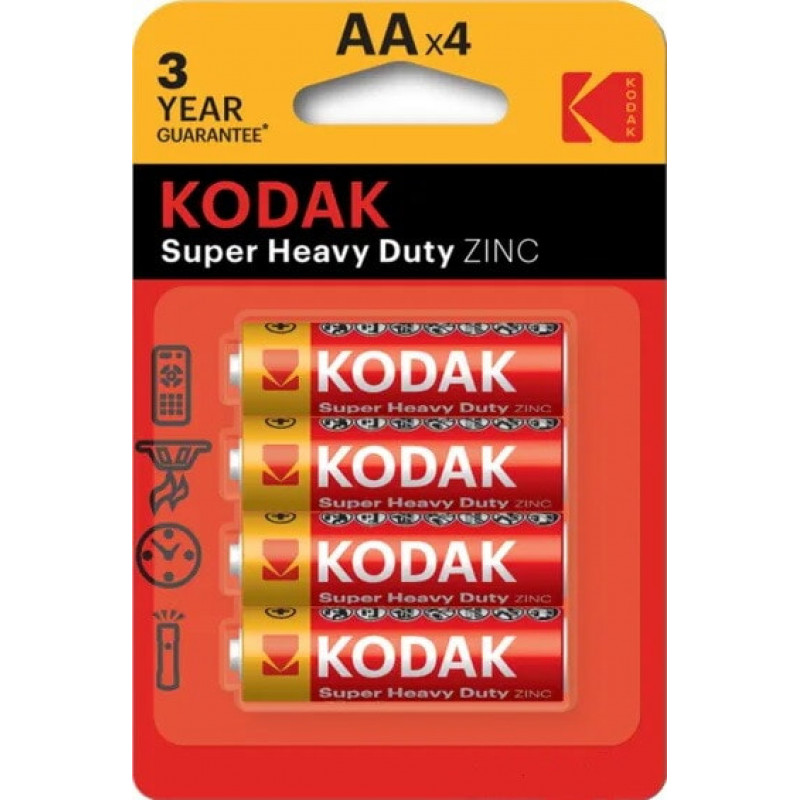 Батарейка KODAK Super Heavy Duty R6/AA сольова Блістер 4шт