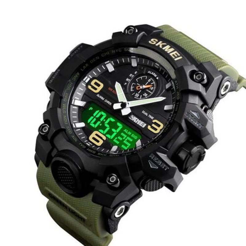 Годинники наручні SKMEI 1586AG, ARMY GREEN, 9767