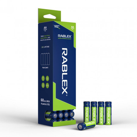 Батарейка Rablex LR6 AA Super Power Alkaline (60 шт в пачці)
