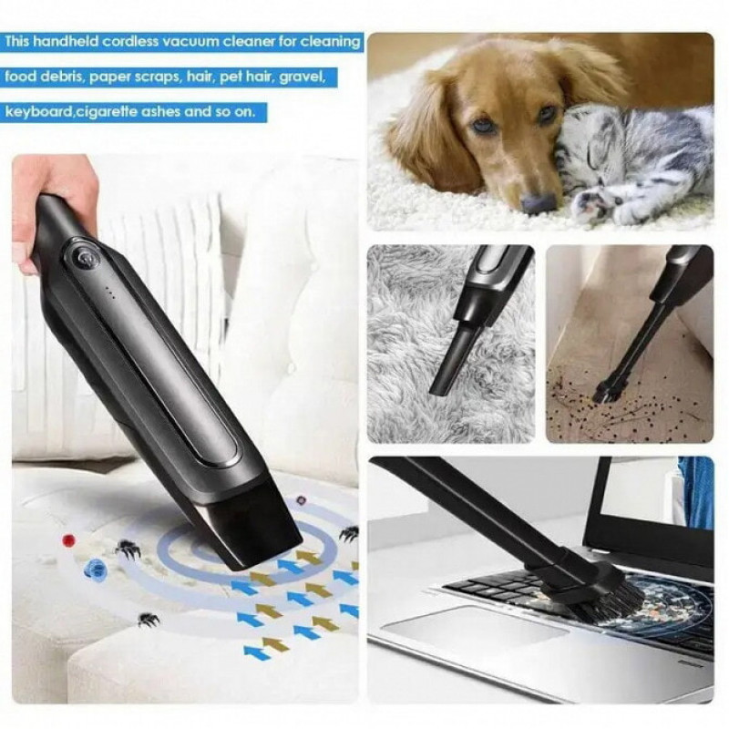 Пилосос для авто Car vacum cleaner JB-80 / акумуляторний / USB / 8032