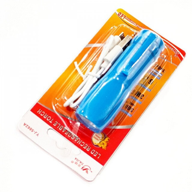 Ручний ліхтар Yajia YJ-5862A, Акумулятор, MicroUSB, 1LED