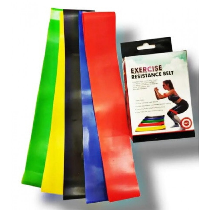 Фітнес резинки для спорту Exercise Resistance Belt набір 5 шт + чохол, LX 005