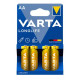 Батарейка Varta LR6/AA Longlife Alkaline 4 шт