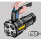 Ручний ліхтар X502, 4LED+COB, Li-Ion акум., ЗУ microUSB