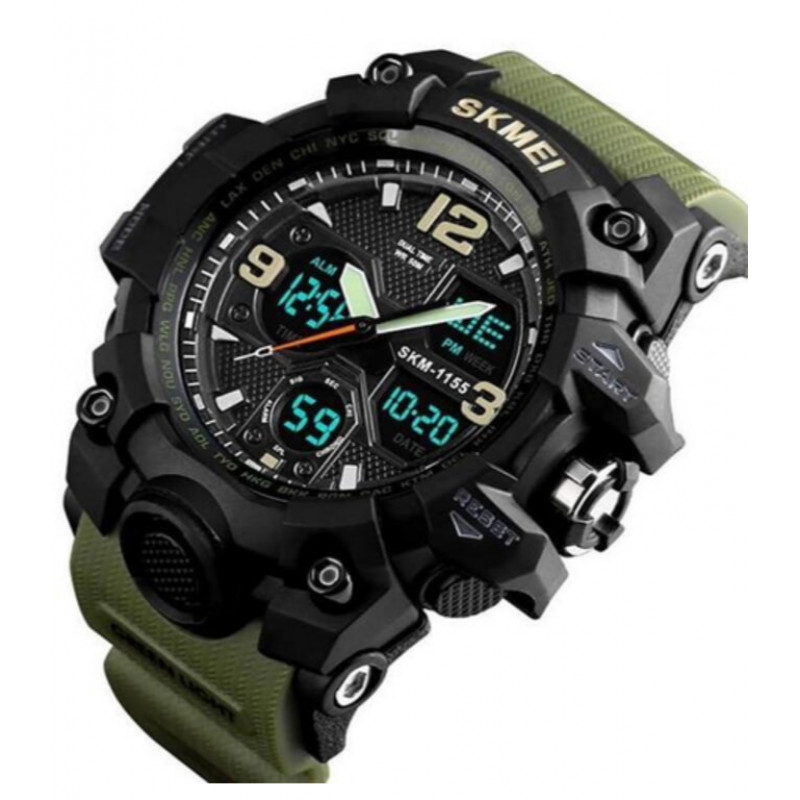 Годинники наручні SKMEI 1155BAG, ARMY GREEN, 9290
