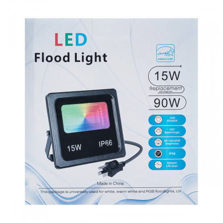 Прожектор Світлодіодний LED 15W 90-120LM / RGBW (11см*9.5см) / 7980