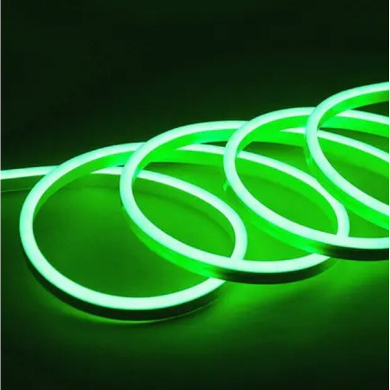 Силіконова LED NEON стрічка Зелена 5 м 12V-220V /0764