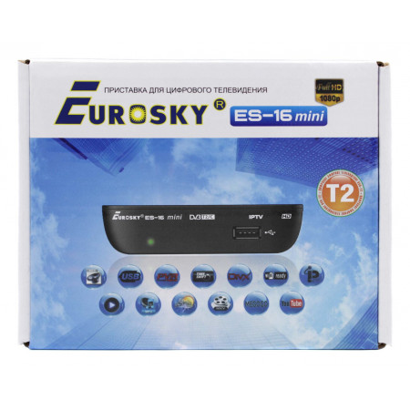 ТВ-приймач тюнер Eurosky ES-16 mini / DVB-T 2 (Гарантія 1 рік)