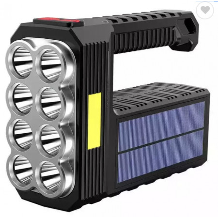 Ручний ліхтар Bailong 7701A, Акк., COB, Solar, MicroUSB