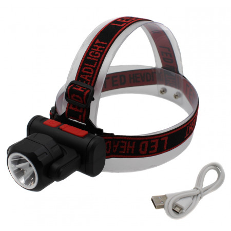 Налобний ліхтар Bailong BL-2001, 4SMD+XPE, акумулятор, micro USB, 7469