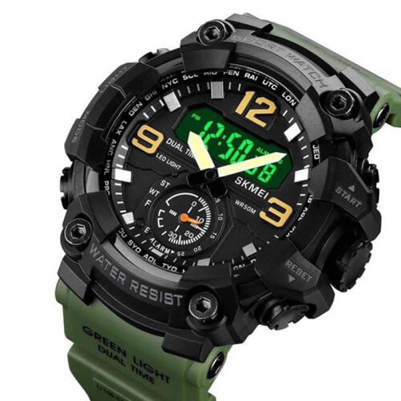 Годинники наручні SKMEI 1965AG, ARMY GREEN, 9776