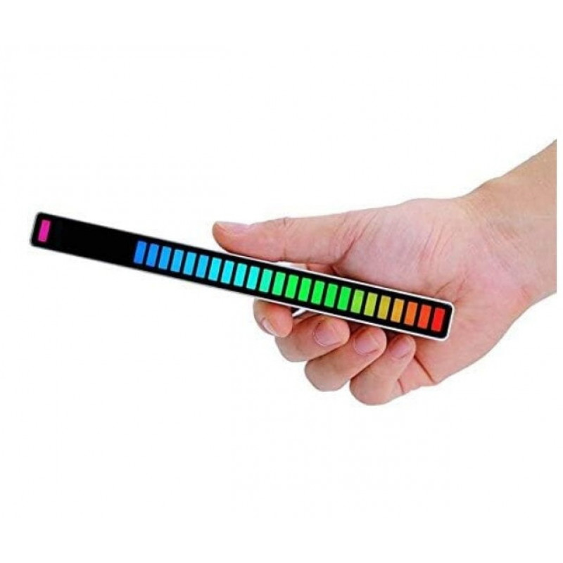Світлодіодний еквалайзер D08 - RGB, активується музикою, 32-бітний VU