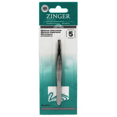 Пінцет для брів прямий Zinger 9 см 1733