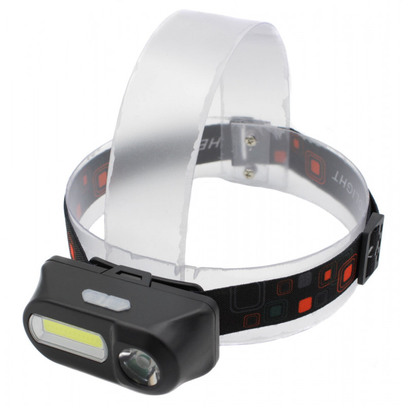 Налобний ліхтар Bailong BL-1804, PL185, LED+COB, акумулятор 18650, micro USB