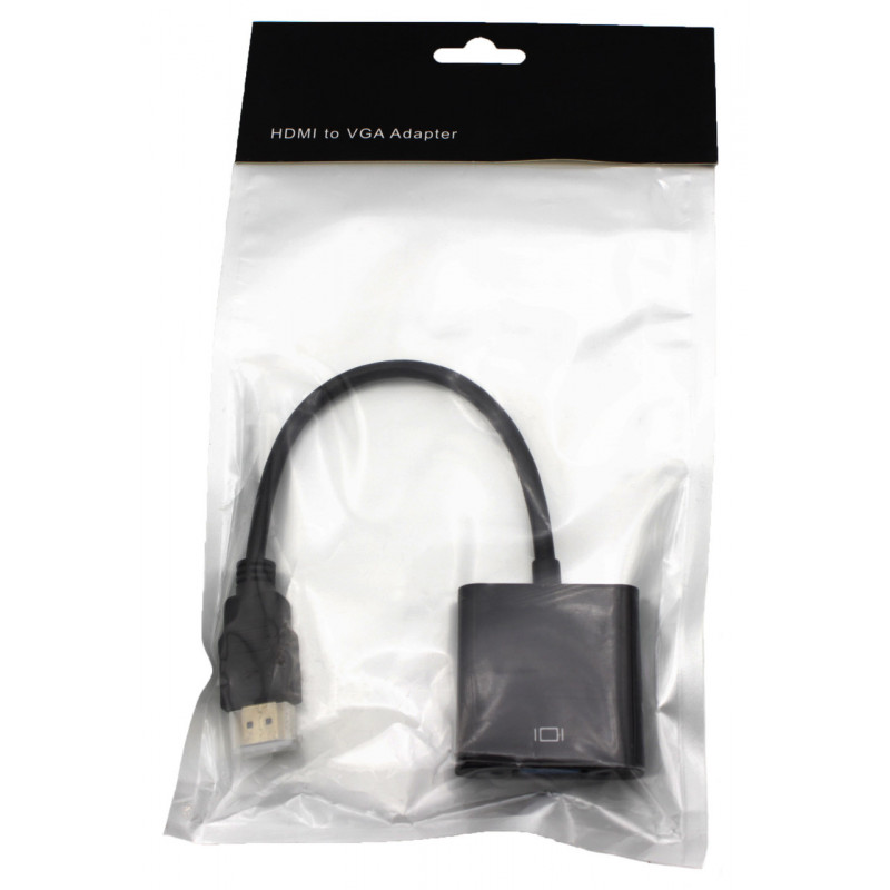 Адаптер перехідник HDMI на VGA конвертер активний процесор