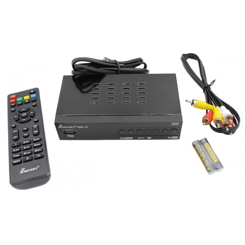 ТВ-приймач тюнер Eurosky ES-17 / металевий корпус / DVB-T 2 (Гарантія 1 рік)