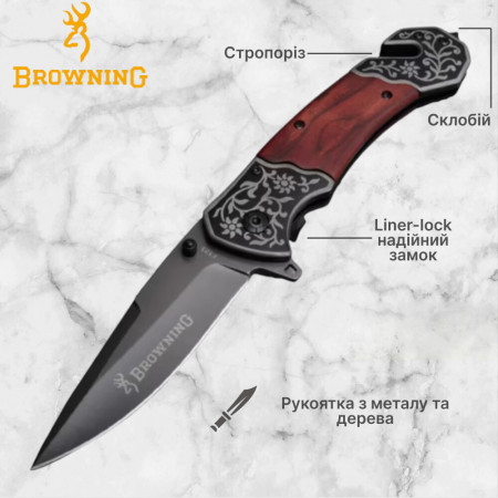 Ніж складний Browning F123, 4829 Black