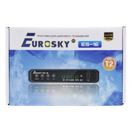ТВ-приймач тюнер Eurosky ES-16 / DVB-T 2 (Гарантія 1 рік)