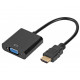Адаптер перехідник HDMI на VGA конвертер активний процесор