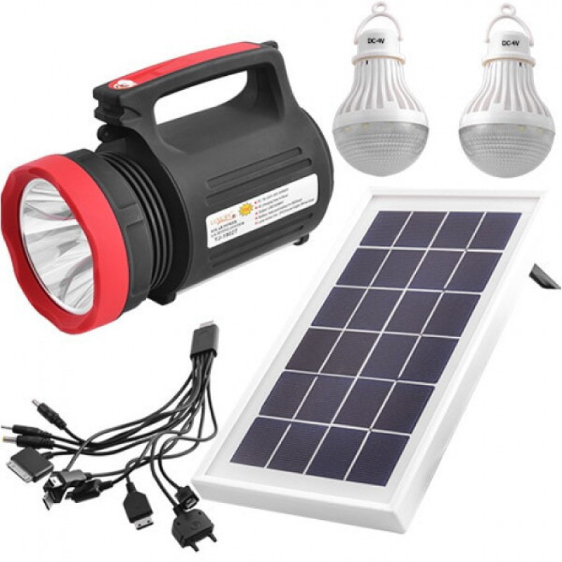 Ручний ліхтар Yajia YJ-1902T, 5W+22SMD LED, Power Bank, Сонячна панель, Led лампочки