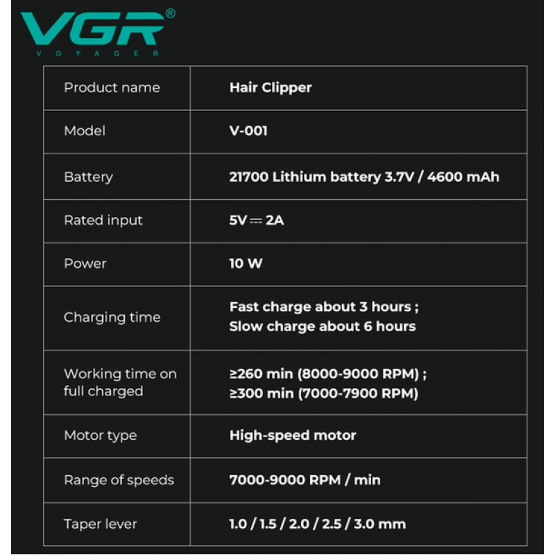 Машинка для стрижки VGR V-001