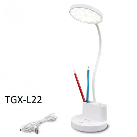 Настільна LED лампа акумуляторна TAIGEXIN TGX-L22, нічник, осередок для ручок