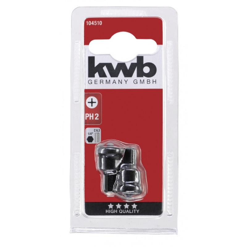 Біта з обмежувачем глибини, PH2, 2 шт, KWB (104510)