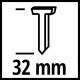 Цвяхи для аккумуляторного степлера Einhell 32 мм, 3000 шт (4137874)