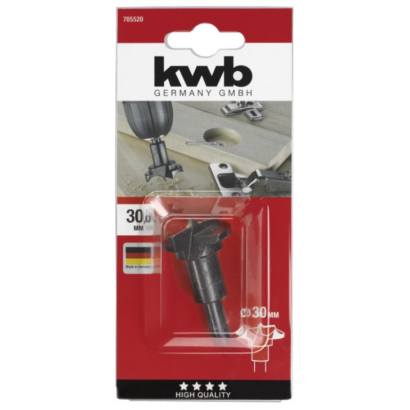 Свердло для отворів під шарнири, 30 мм, KWB (705520)