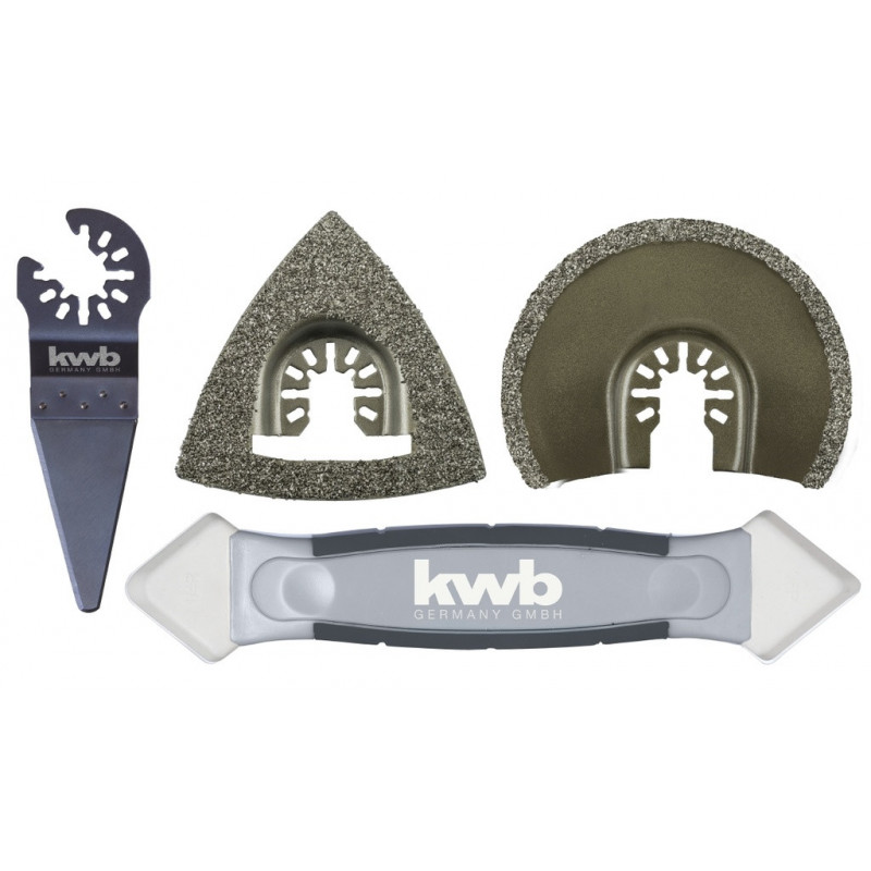 Набор насадок для фрезера, 4 шт, для плитки, KWB (708750)