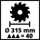 Пила циркулярна настільна Einhell TC-TS 315 U (4340556)