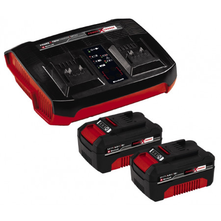Акумулятори + зарядний пристрій на два акумулятори Einhell 18V 2x4.0Ah Twincharger Kit (4512112)