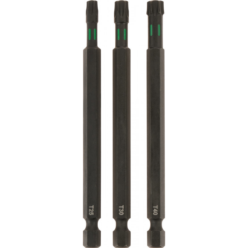Набір торсіонних біт 100 мм, Torx T25/30/40, 3 шт, KWB (123242)